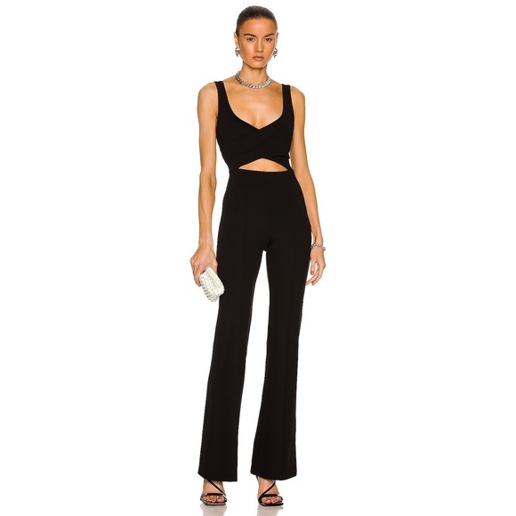 New NWOT GAUGE81 Reno Jumpsuit in Black Size L cutout pantsuit